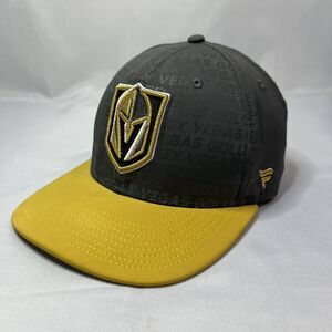 NHL Vegas Golden Knights Hat Cap Snapback Pro Fanatics One Size Gold Grey Hockey